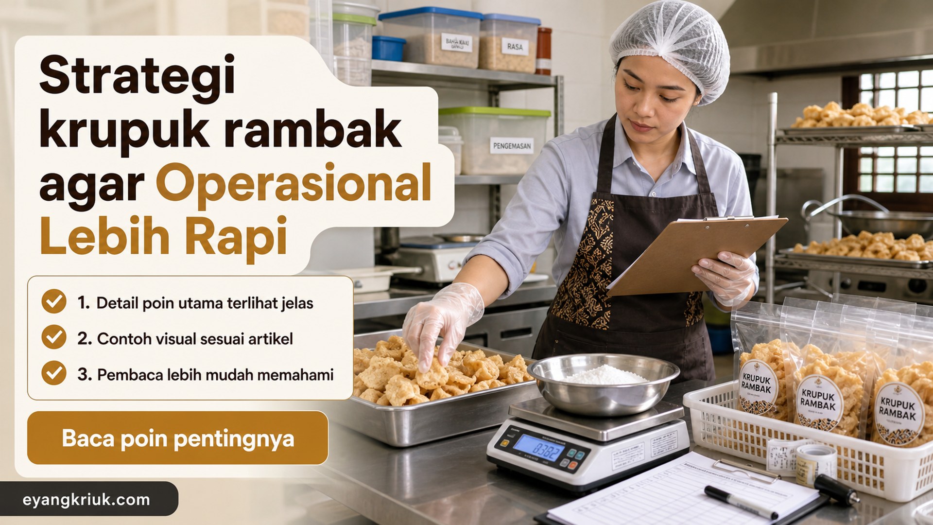 Ilustrasi Strategi krupuk rambak agar Operasional Lebih Rapi