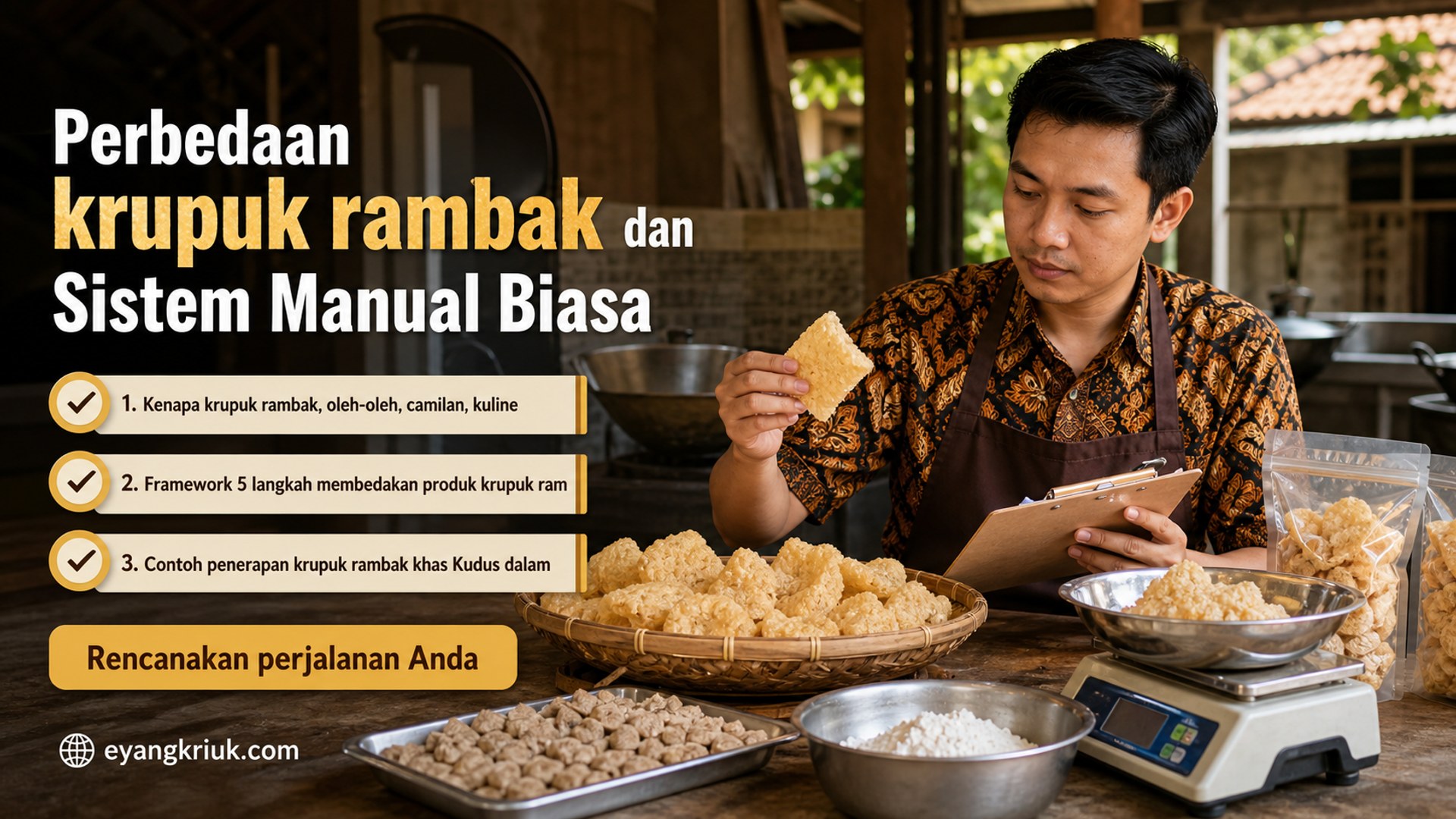 Perbedaan krupuk rambak dan Sistem Manual Biasa