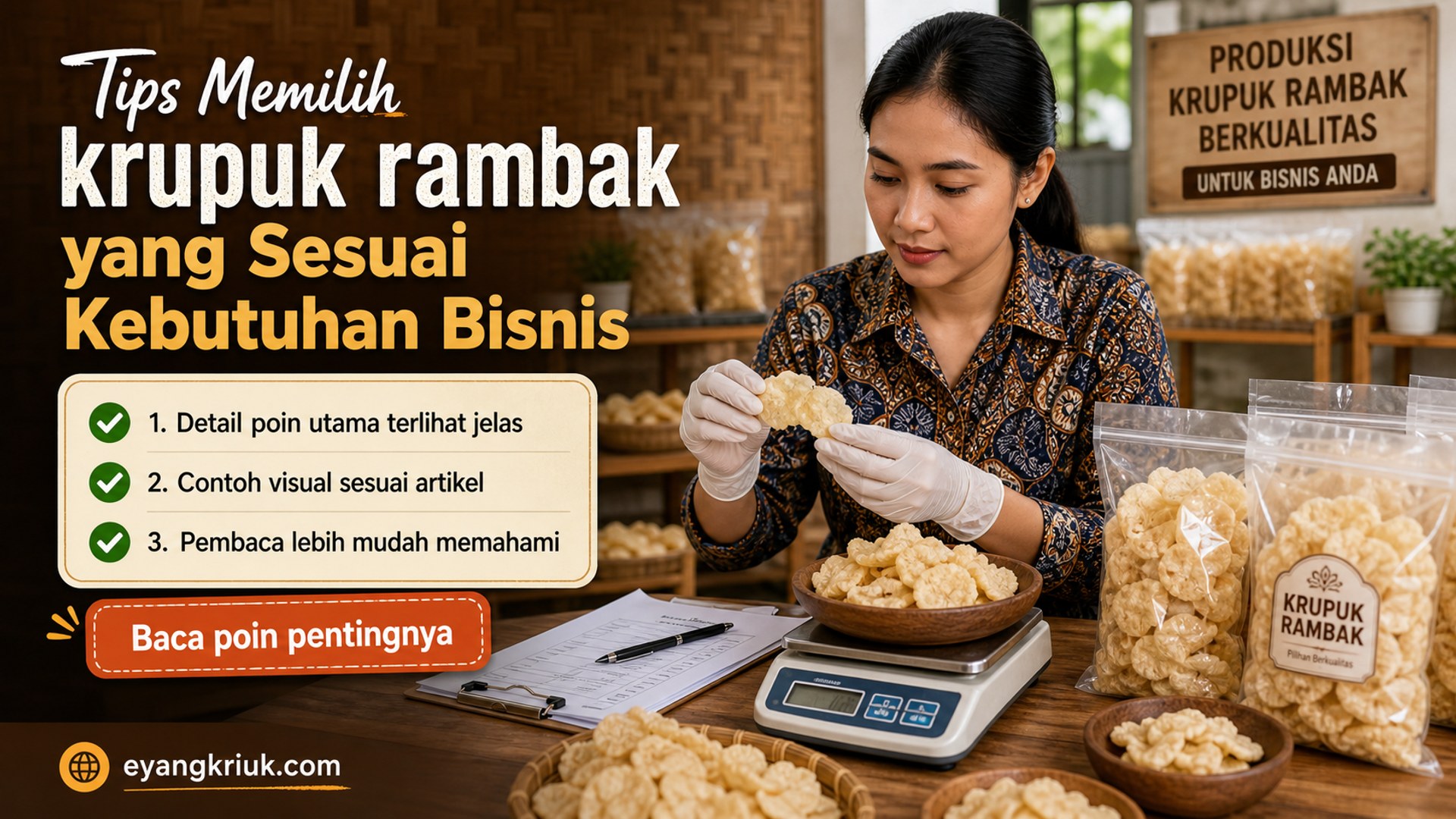 Ilustrasi Tips Memilih krupuk rambak yang Sesuai Kebutuhan Bisnis