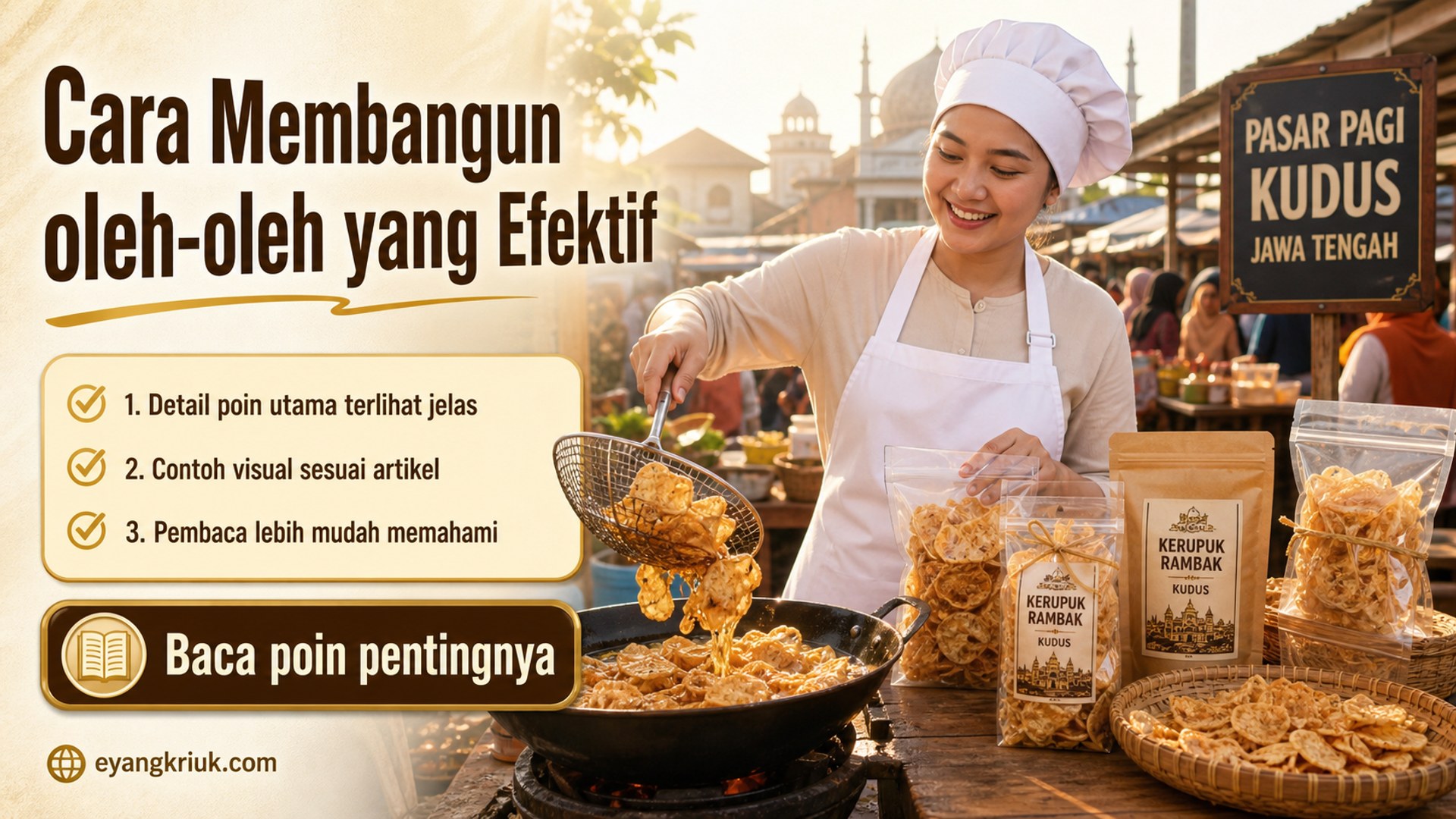 Ilustrasi krupuk rambak - Cara Membangun oleh-oleh yang Efektif