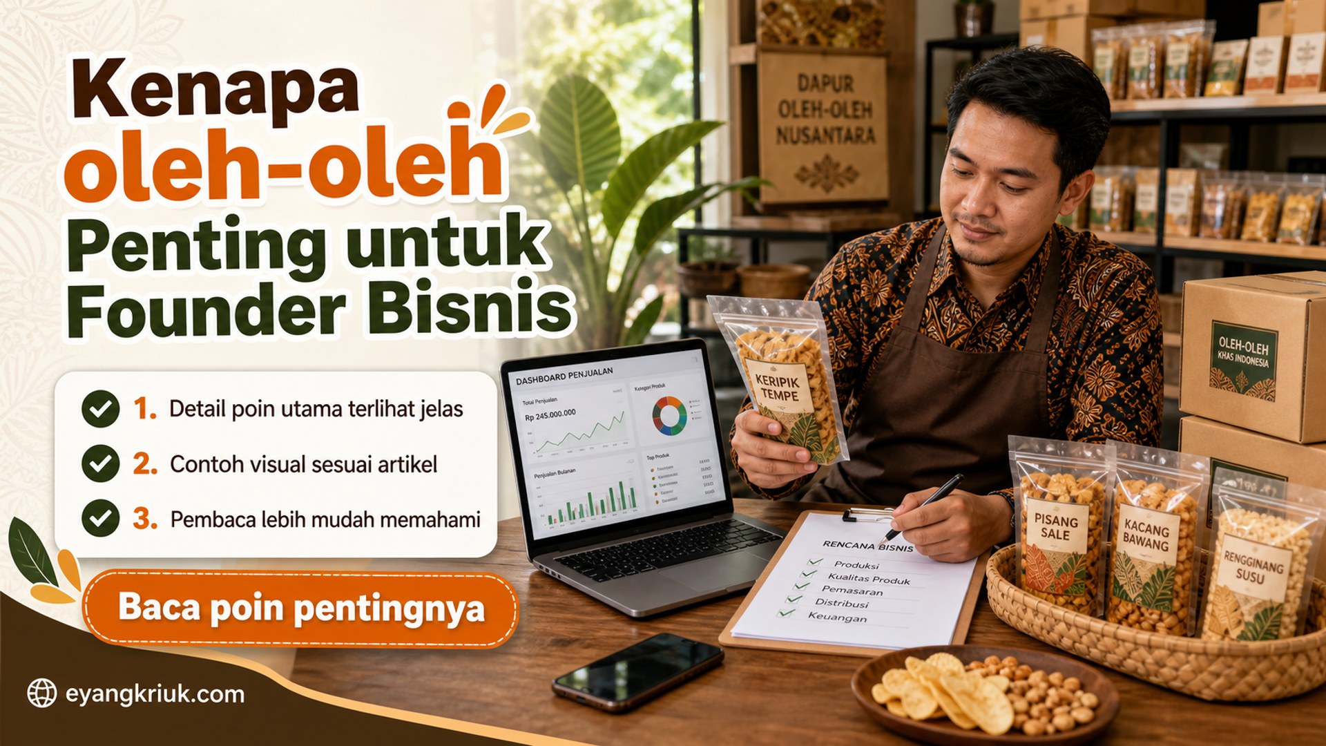 Ilustrasi krupuk rambak - Kenapa oleh-oleh Penting untuk Founder Bisnis