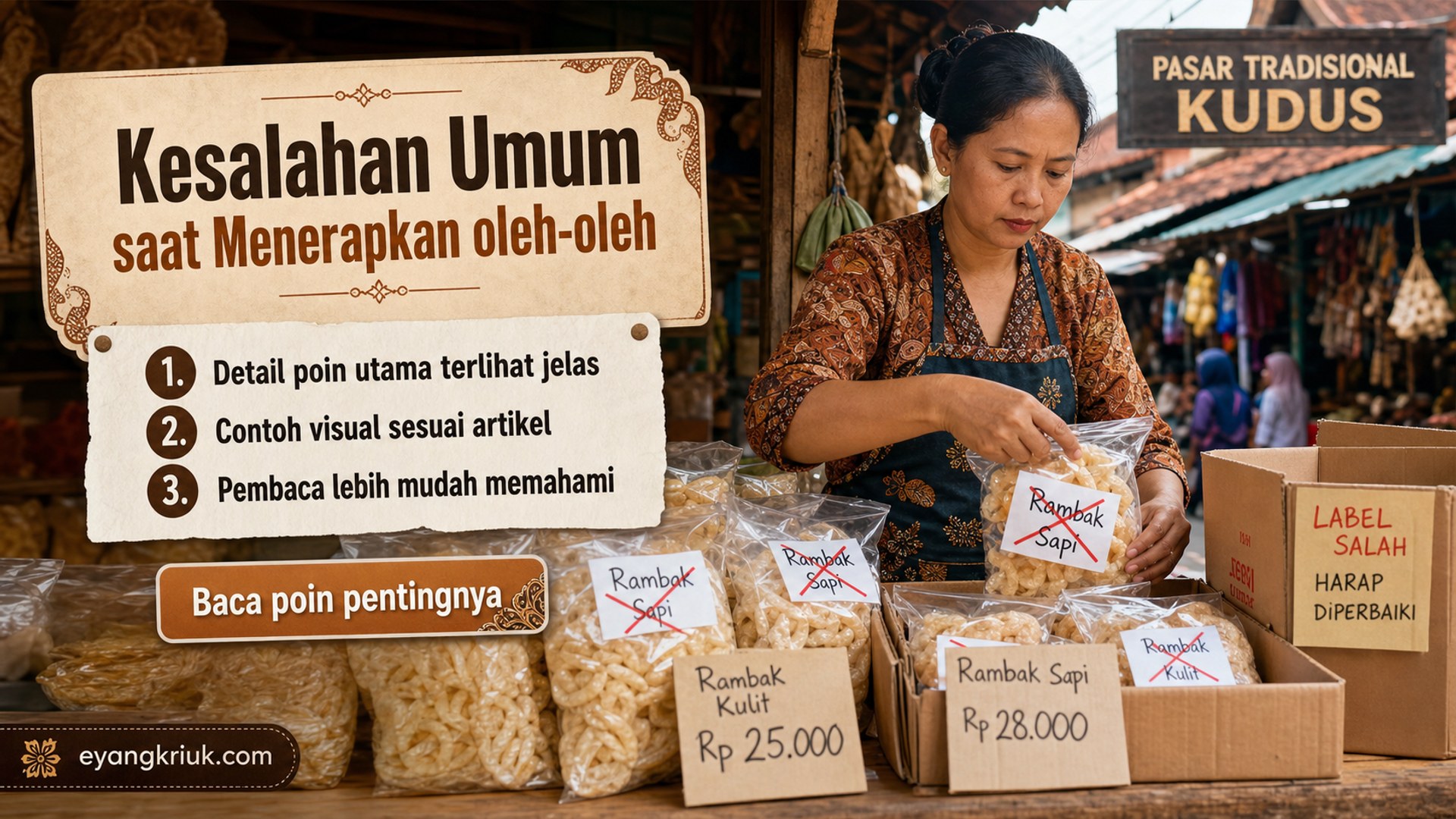 Ilustrasi krupuk rambak - Kesalahan Umum saat Menerapkan oleh-oleh