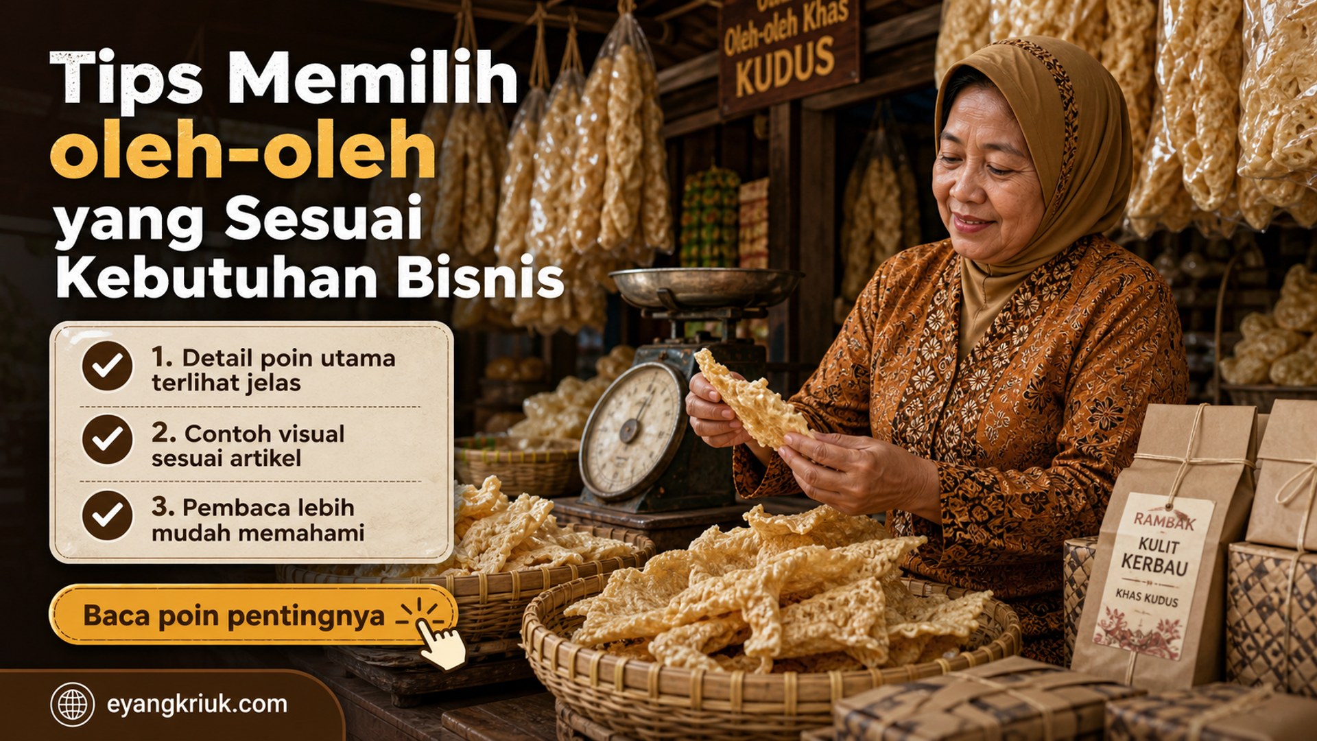 Ilustrasi krupuk rambak - Tips Memilih oleh-oleh yang Sesuai Kebutuhan Bisnis