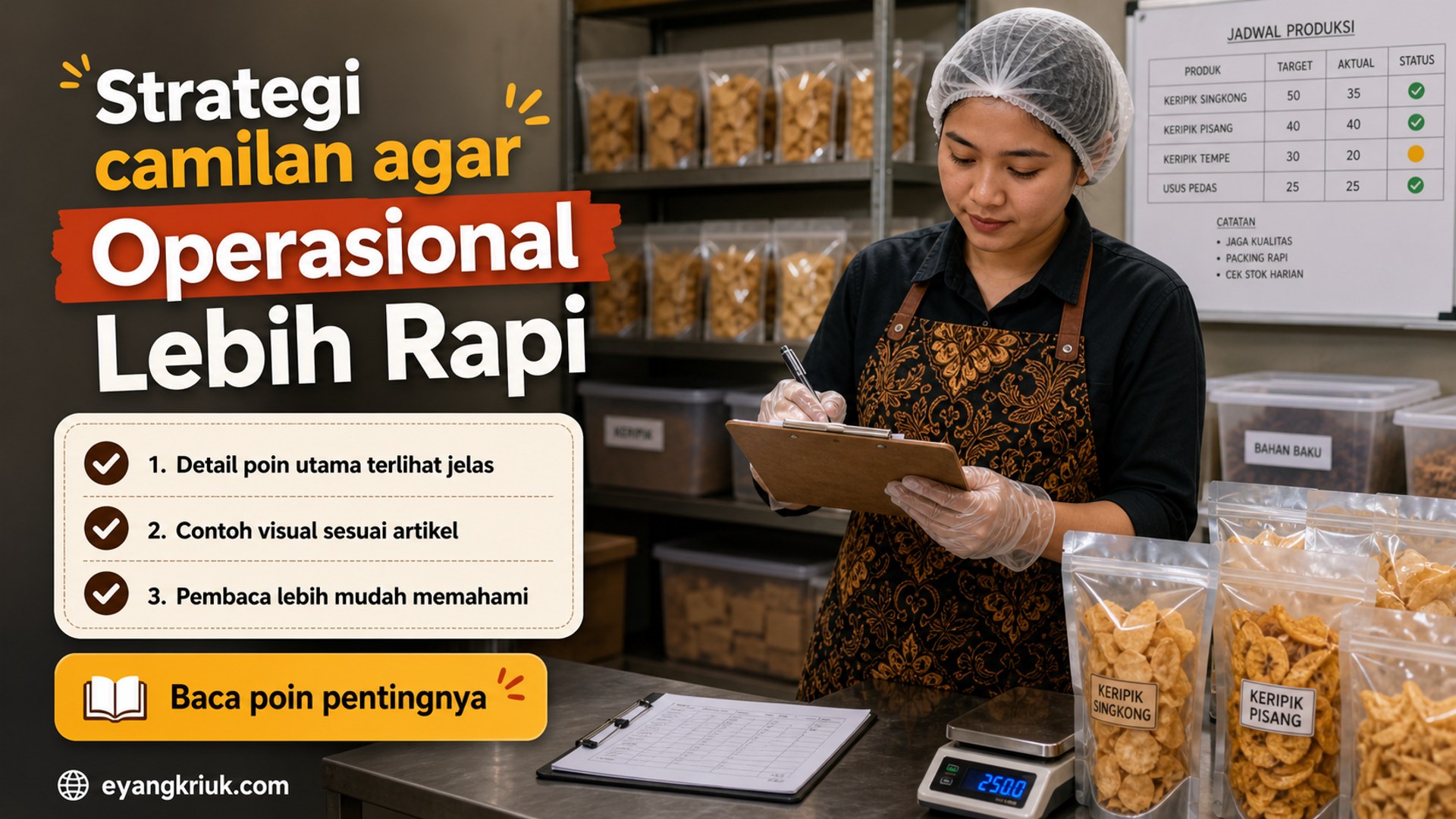 Ilustrasi krupuk rambak - Strategi camilan agar Operasional Lebih Rapi