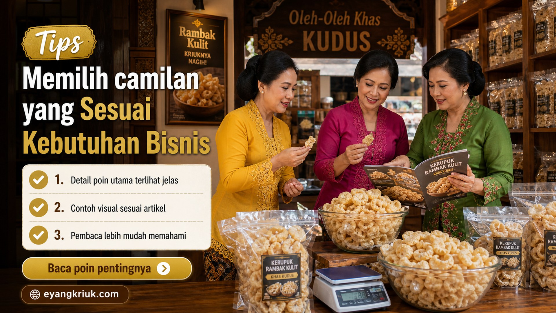 Ilustrasi krupuk rambak - Tips Memilih camilan yang Sesuai Kebutuhan Bisnis
