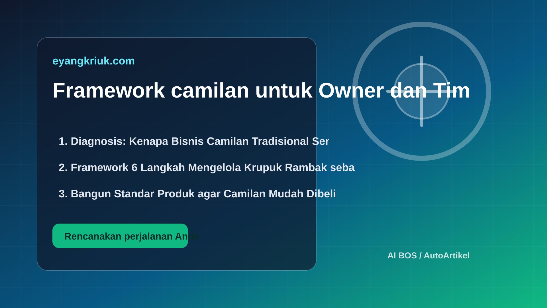 krupuk rambak - Framework camilan untuk Owner dan Tim