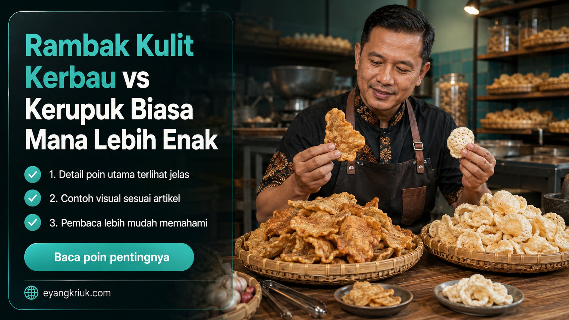 Ilustrasi krupuk rambak - Rambak Kulit Kerbau vs Kerupuk Biasa Mana Lebih Enak