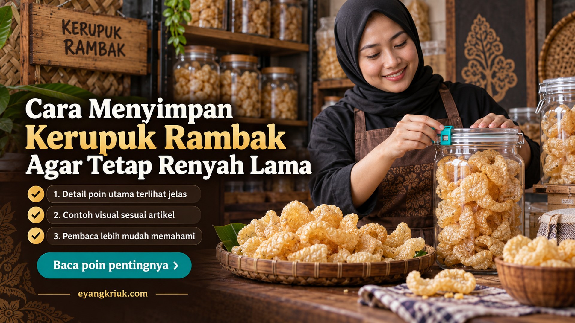 Ilustrasi krupuk rambak - Cara Menyimpan Kerupuk Rambak Agar Tetap Renyah Lama