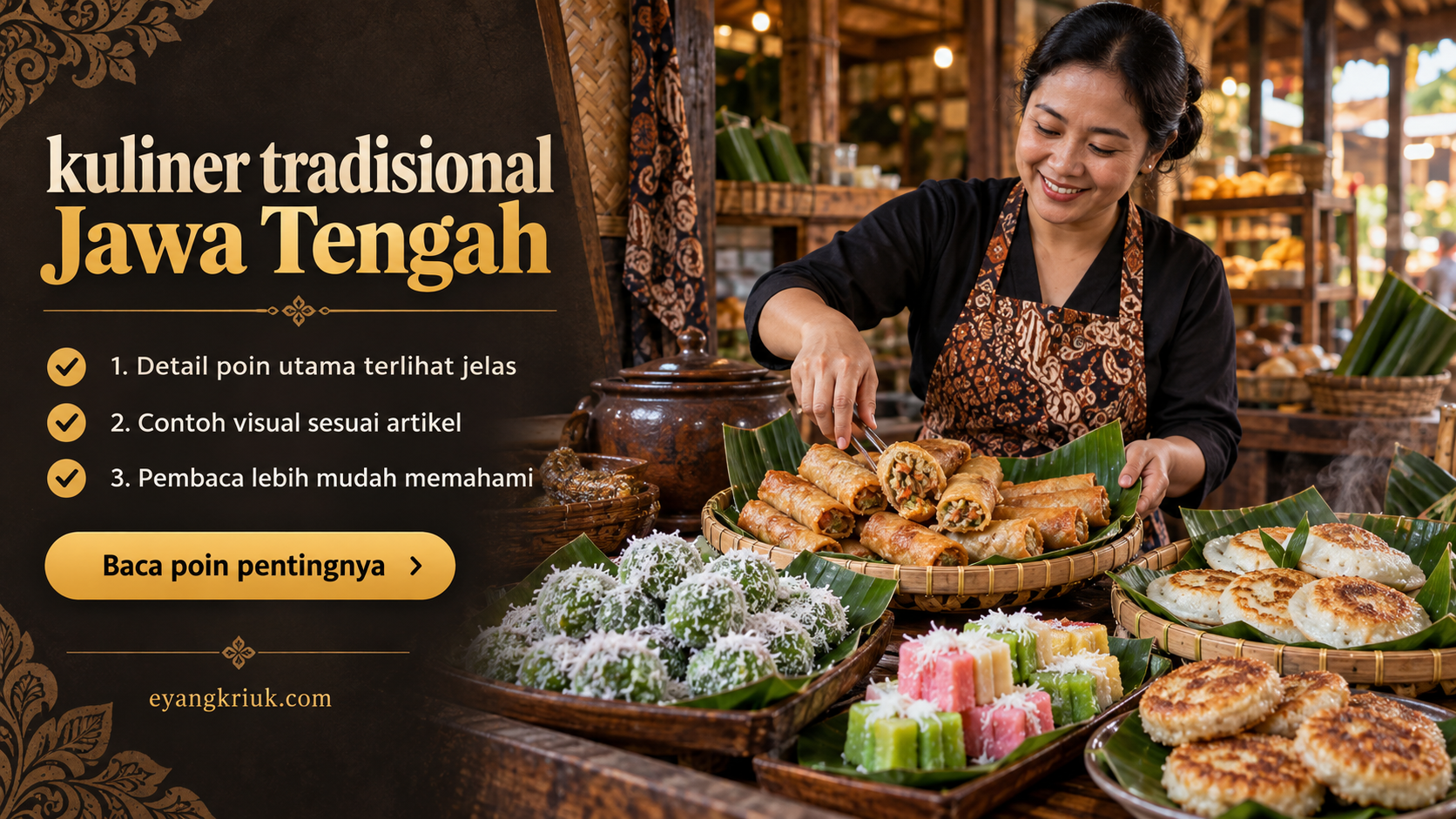 Ilustrasi krupuk rambak - kuliner tradisional Jawa Tengah