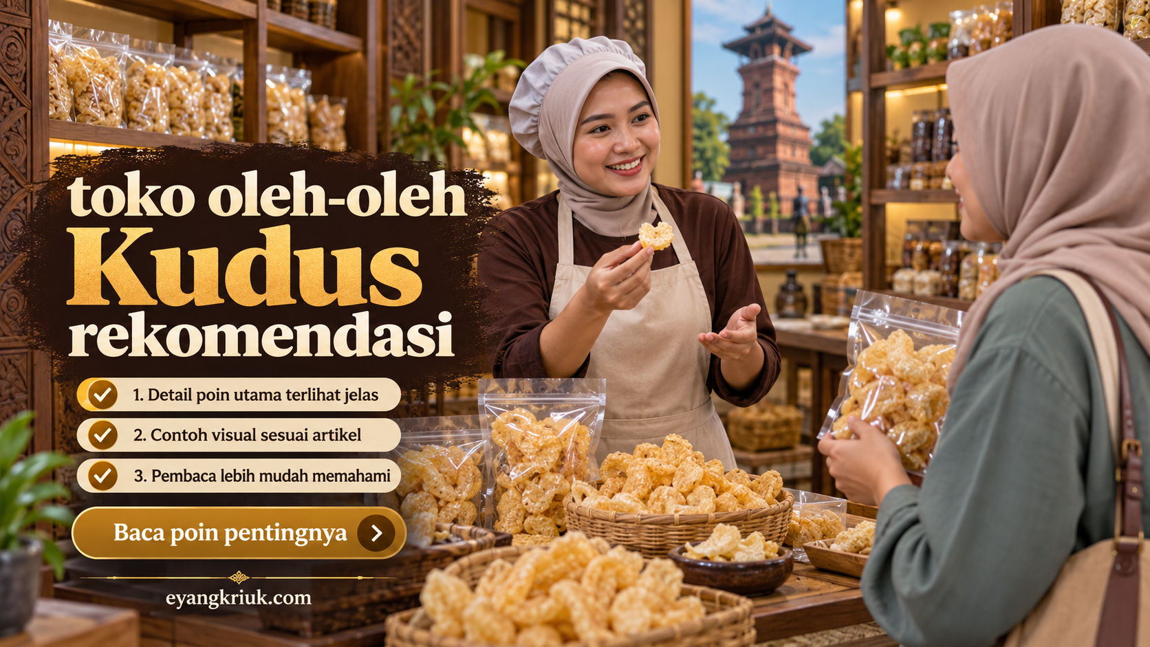 Ilustrasi krupuk rambak - toko oleh-oleh Kudus rekomendasi