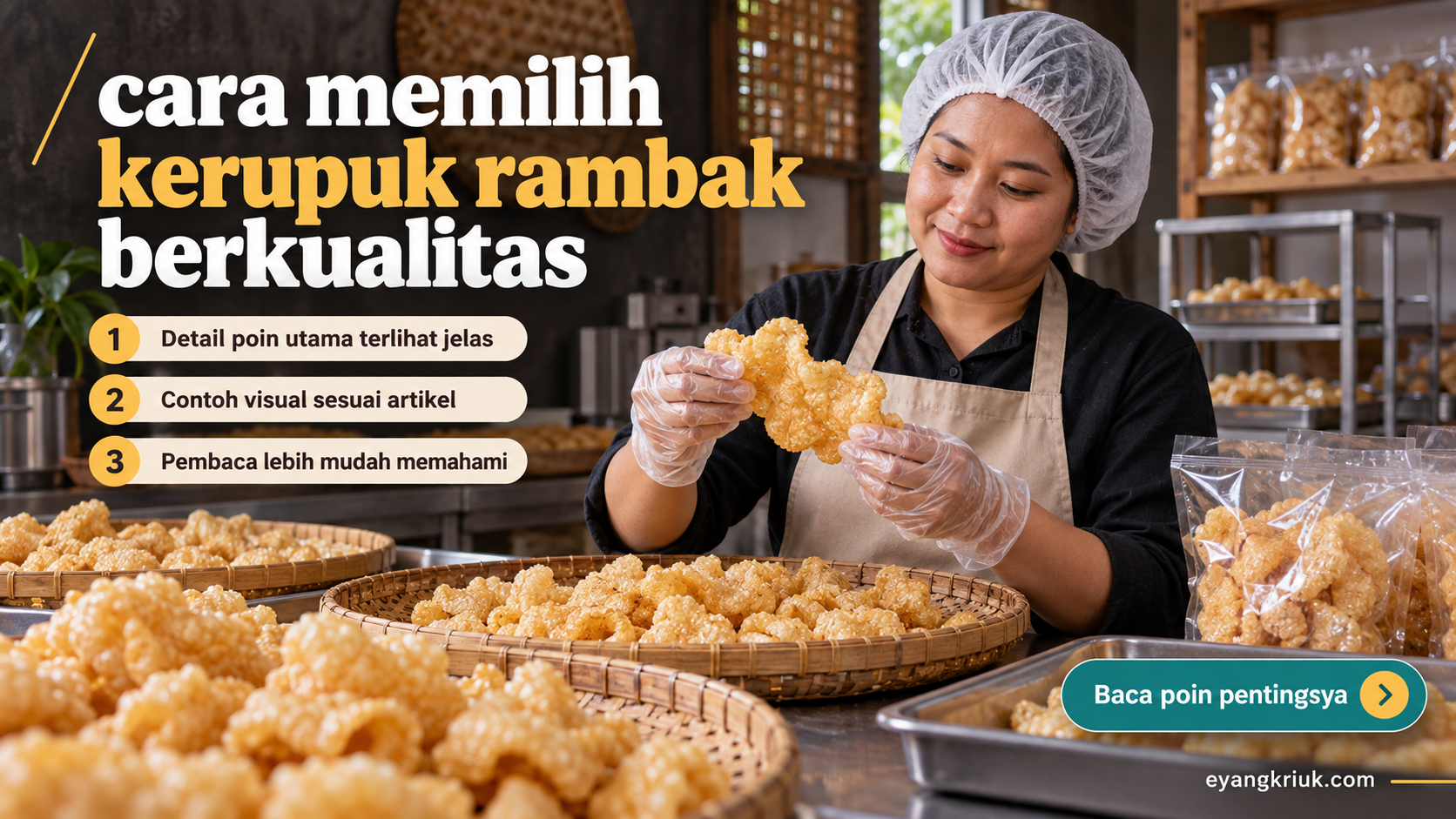 Ilustrasi krupuk rambak - cara memilih kerupuk rambak berkualitas
