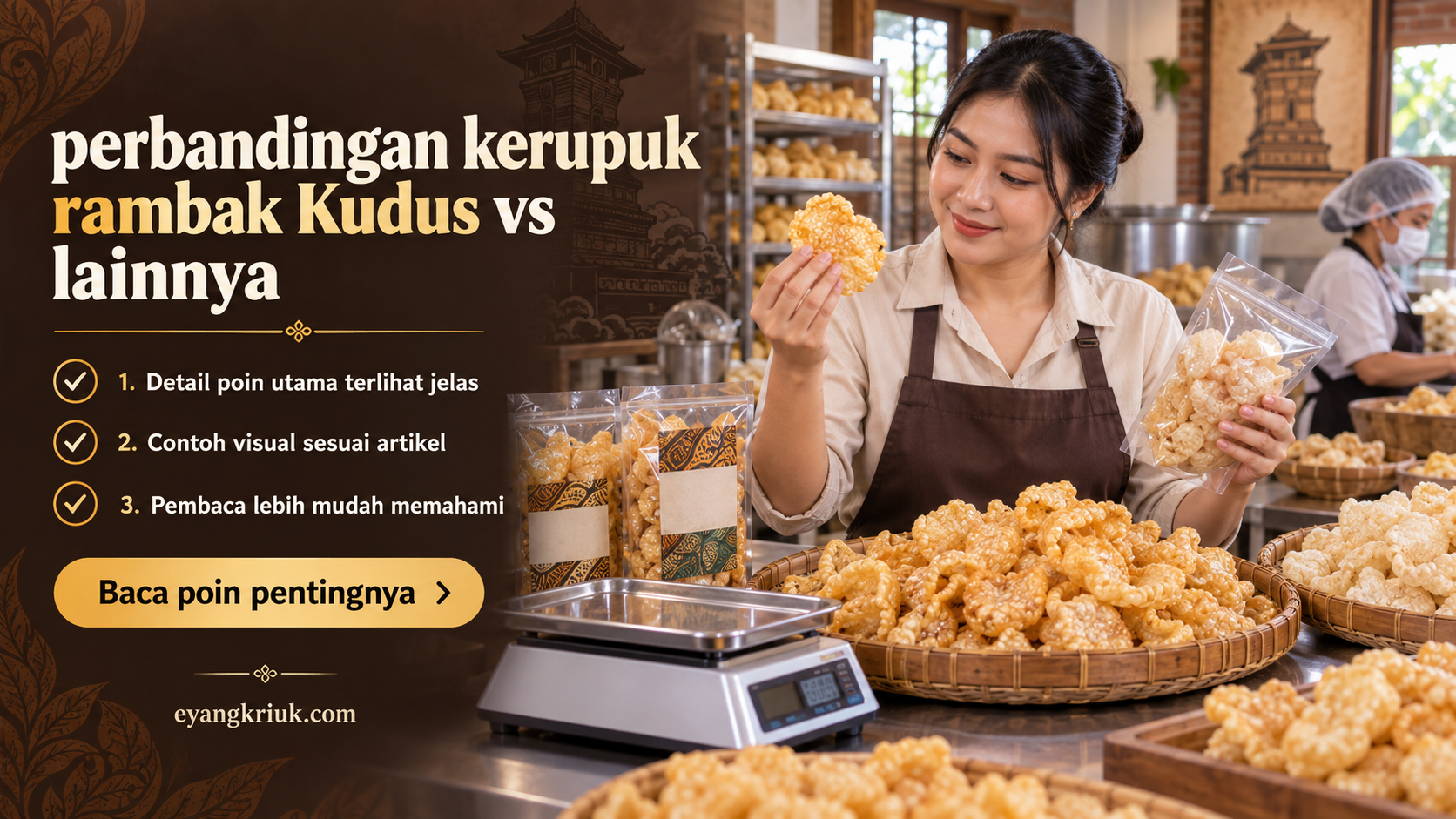 Ilustrasi krupuk rambak - perbandingan kerupuk rambak Kudus vs lainnya