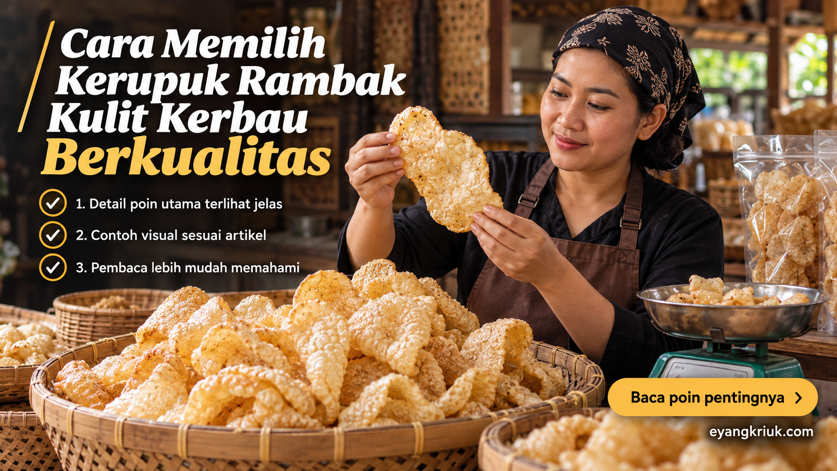 Ilustrasi krupuk rambak - Cara Memilih Kerupuk Rambak Kulit Kerbau Berkualitas